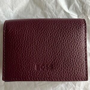 Boss burgundy leather wallet
